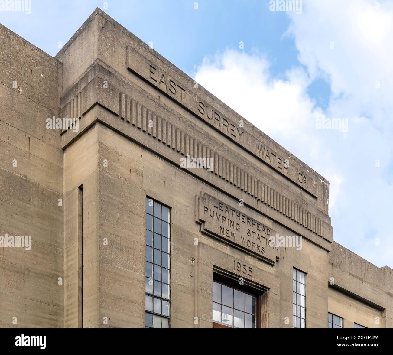 Leatherhead Pumping Station. Built in Modernist Art Deco style. Used to