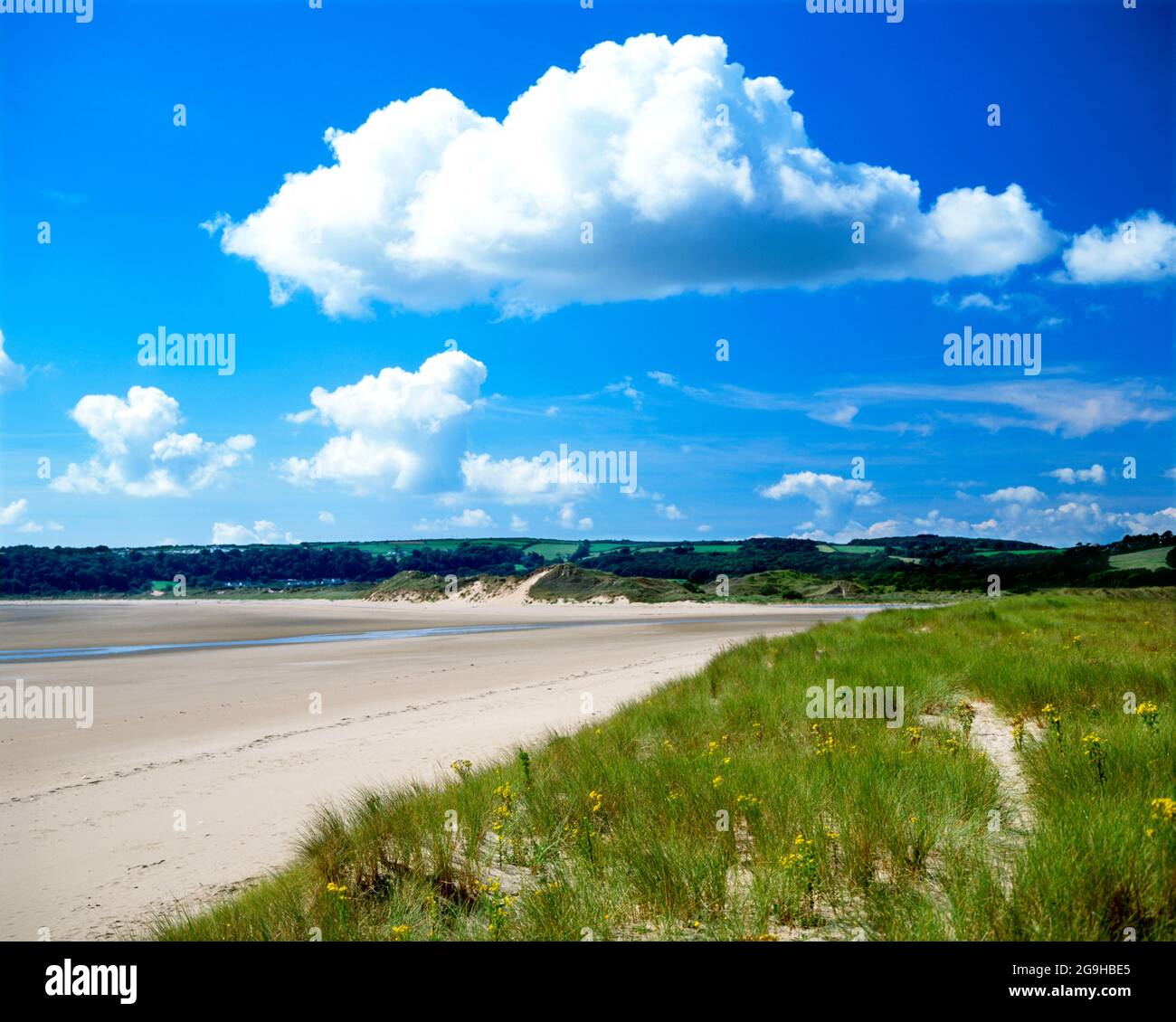 Oxwich  Beach, Gower Peninsula, Glamorgan, South Wales. Stock Photo