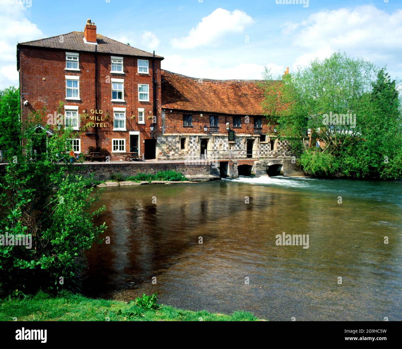 The old Mill, Harnham, Salisbury, Wiltshire, England. Stock Photo