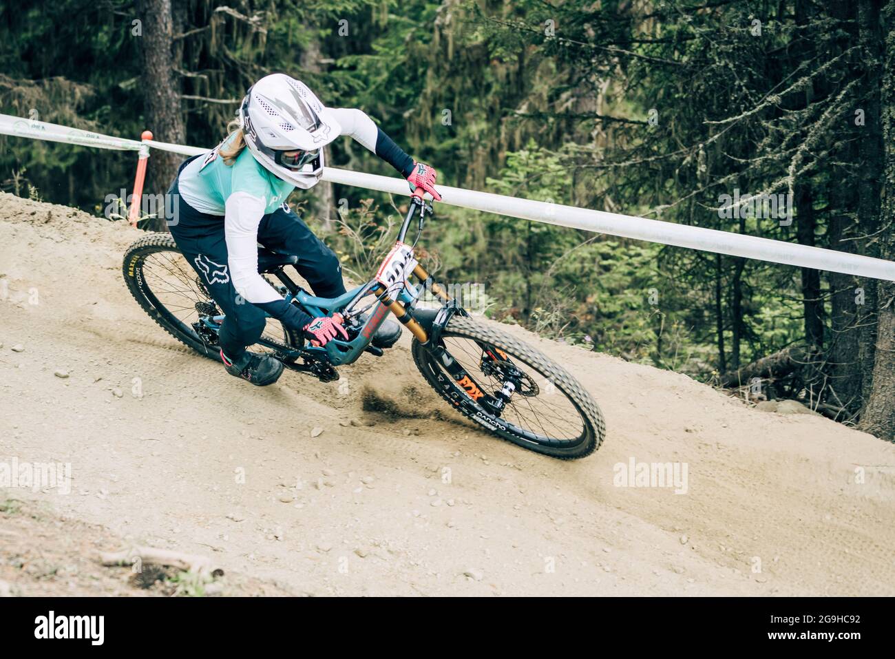 NEISSL Marlena during the iXS European Downhill Cup, Mountain Bike cycling event on July 25, 2021 in Pila, Italy - Photo Olly Bowman / DPPI Stock Photo