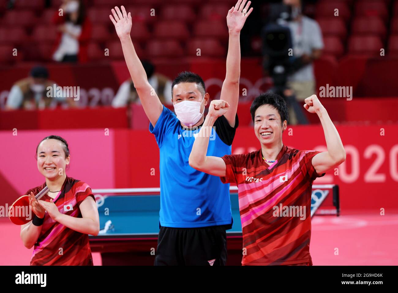 Tokyo, Japan. 26th July, 2021. (LR) Mima Ito, /Kunihito Tasei, Jun