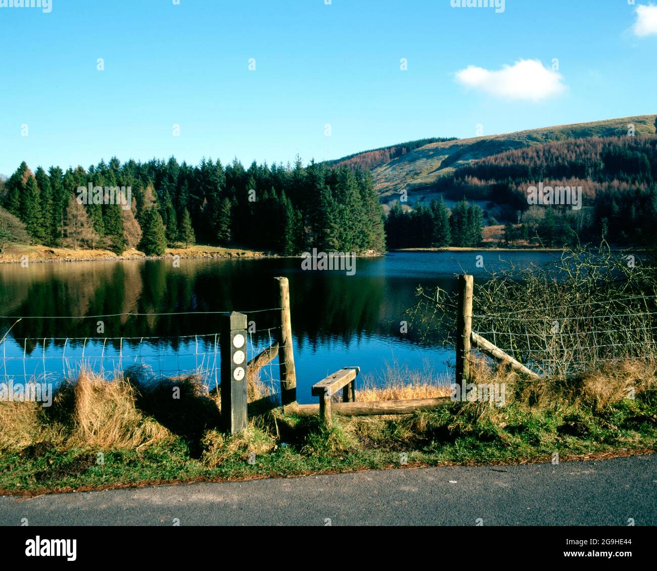 Pontsticill Reservoir, BreconBeacons National Park, Merthyr Tydfil, Wales Stock Photo