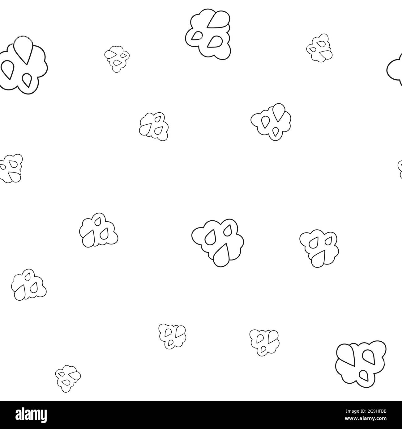 Raindrops seamless pattern vector Cut Out Stock Images & Pictures - Alamy