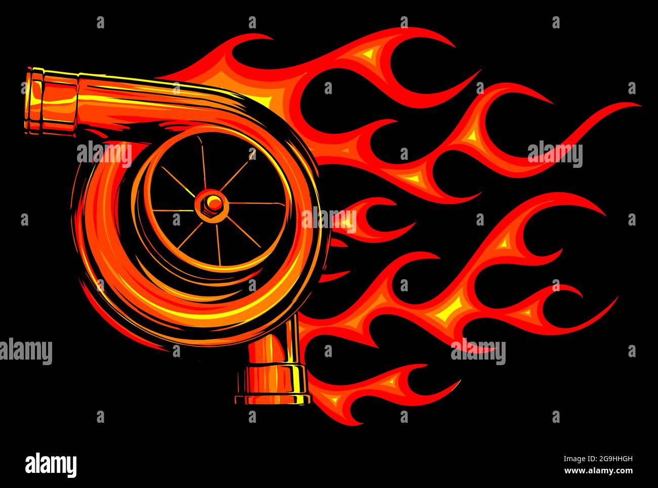 turbocharger vector art