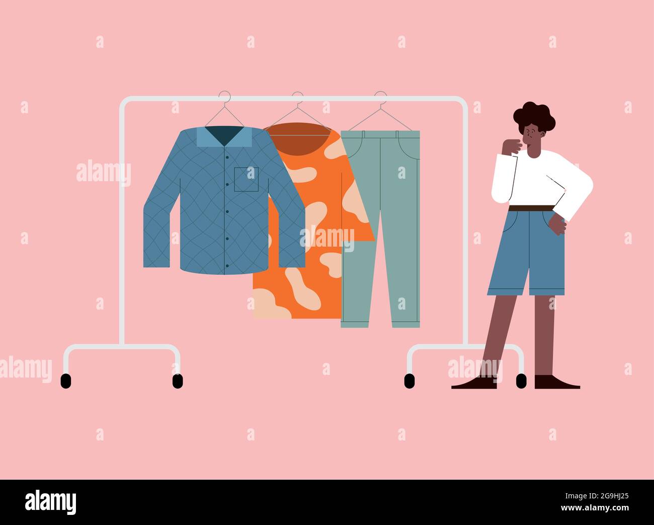 afro woman with clothes fashion character Stock Vector Image & Art - Alamy