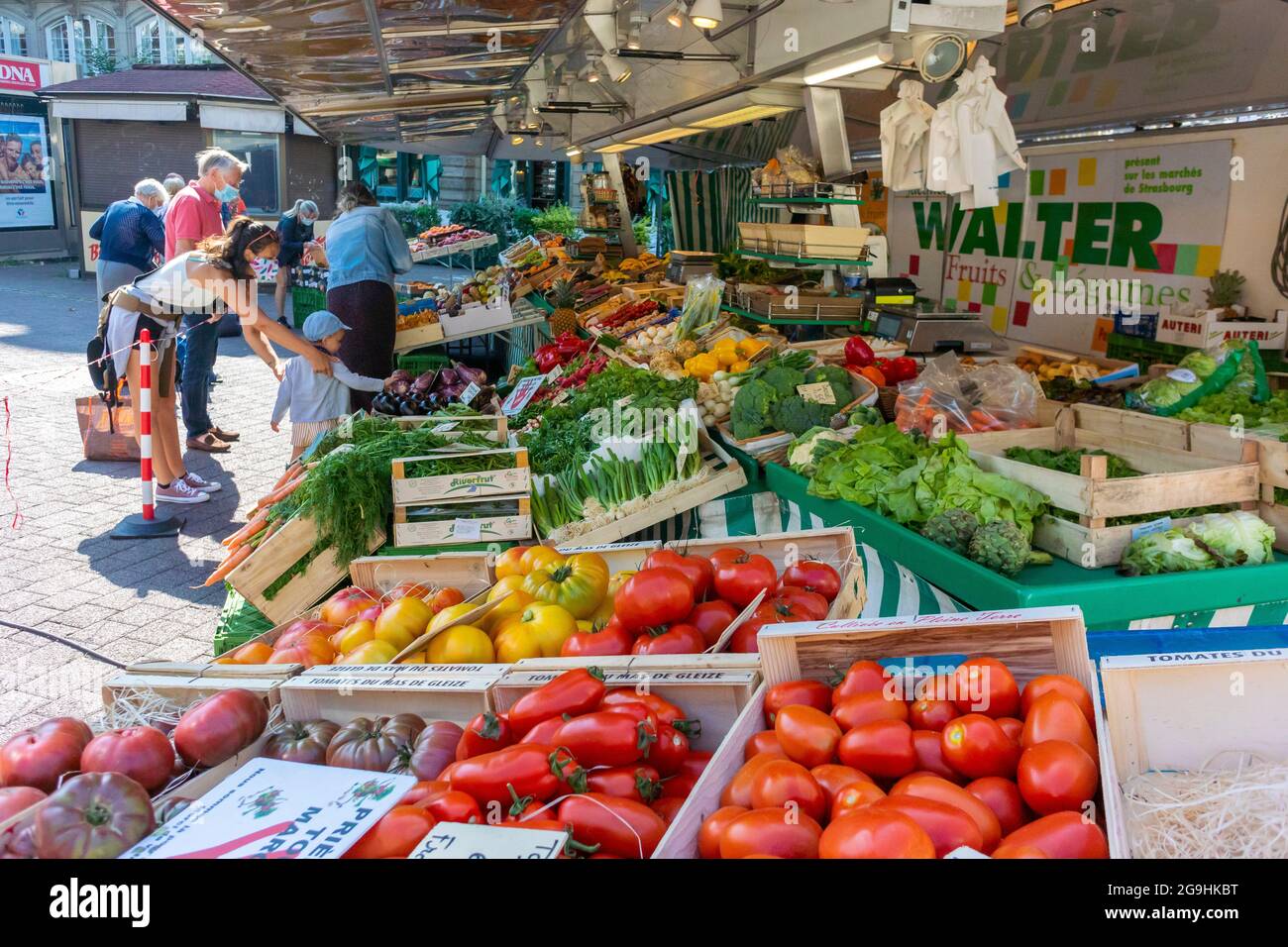Strasbourg, France, People Shopping, French Farmers Food Market on