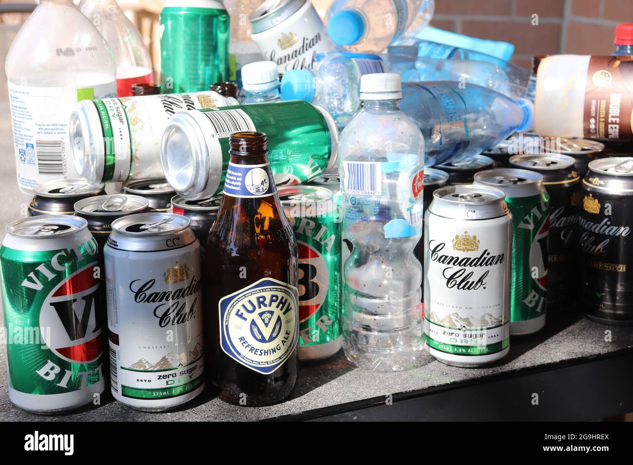 SYDNEY, AUSTRALIA Apr 18, 2021 The plastic bottles and cans worth 10