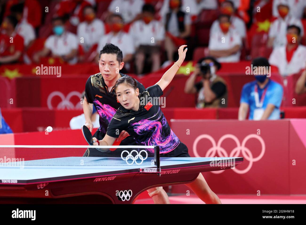 Tokyo, Japan. 26th July, 2021. Xu Xin & Liu Shiwen (CHN) Table Tennis