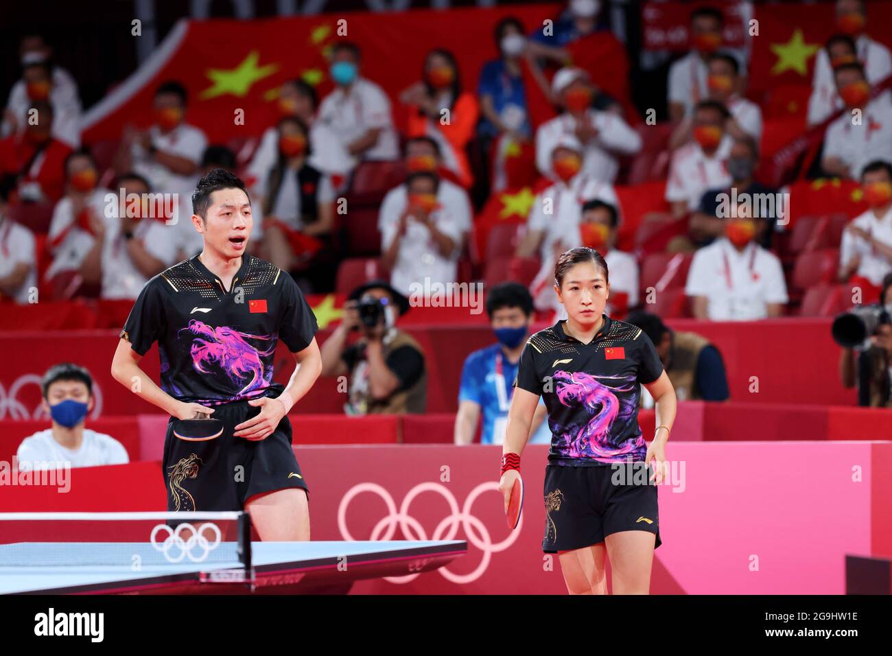 Tokyo, Japan. 26th July, 2021. Xu Xin & Liu Shiwen (CHN) Table Tennis