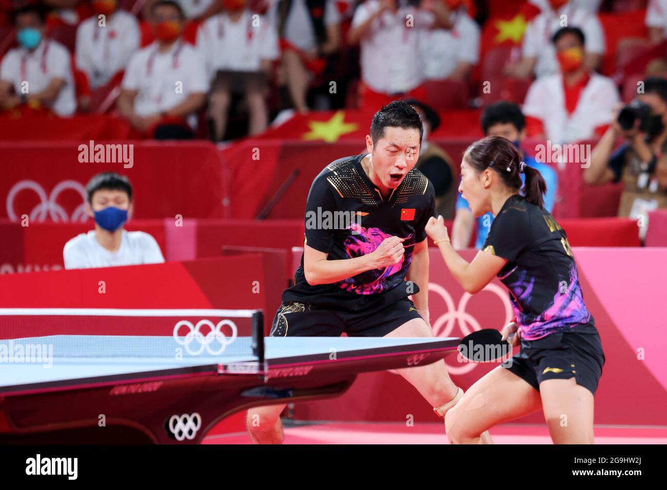Tokyo, Japan. 26th July, 2021. Xu Xin & Liu Shiwen (CHN) Table Tennis