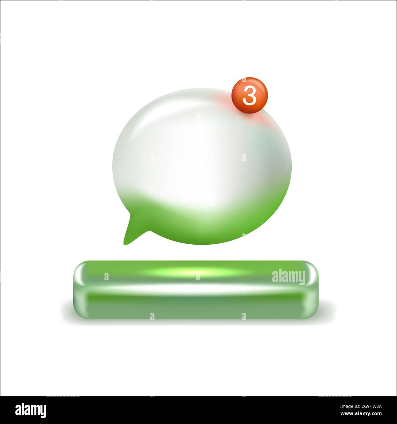 green 3d speech bubble. Vector Stock Vector Image & Art - Alamy