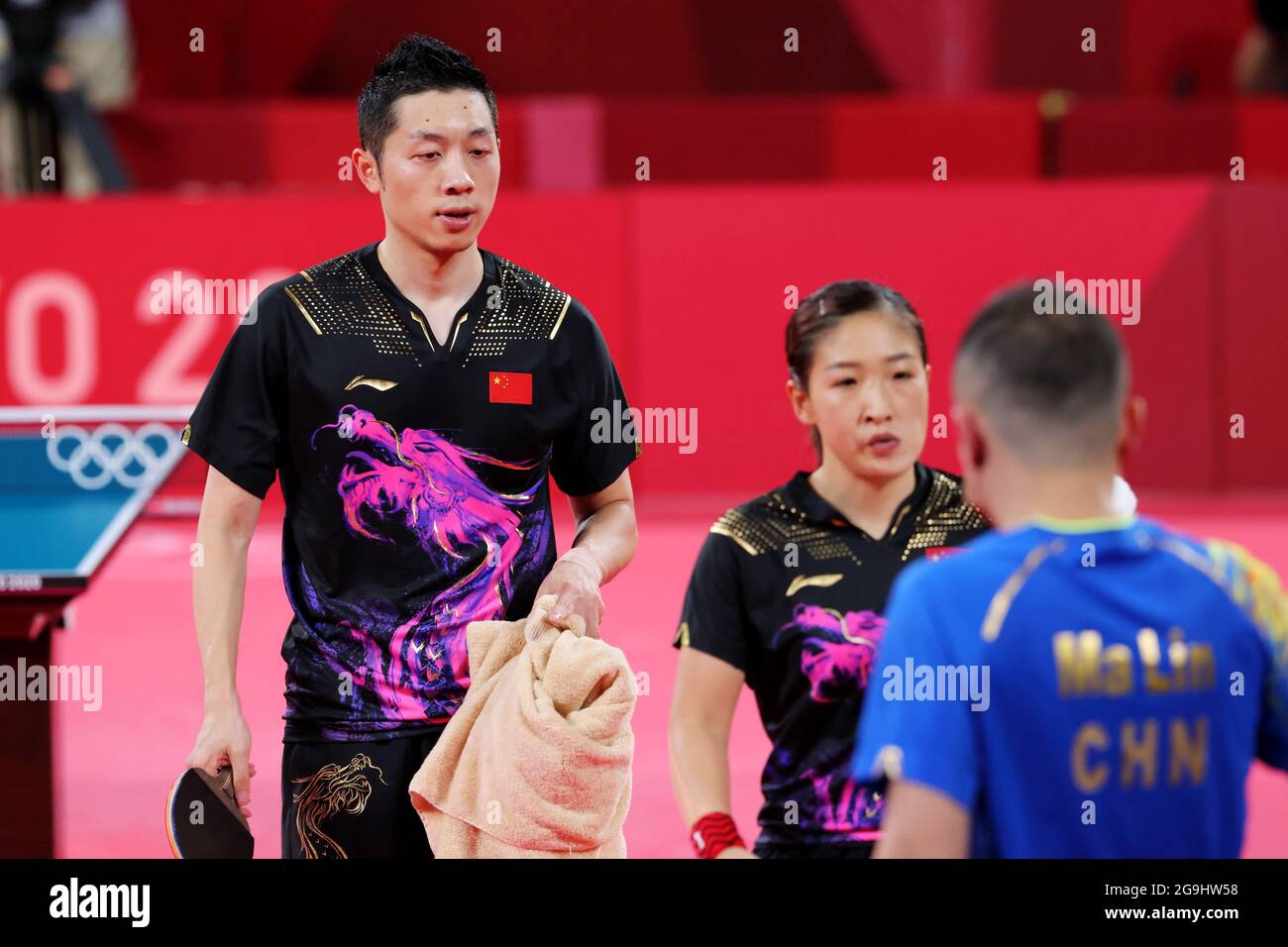 Tokyo, Japan. 26th July, 2021. Xu Xin & Liu Shiwen (CHN) Table Tennis