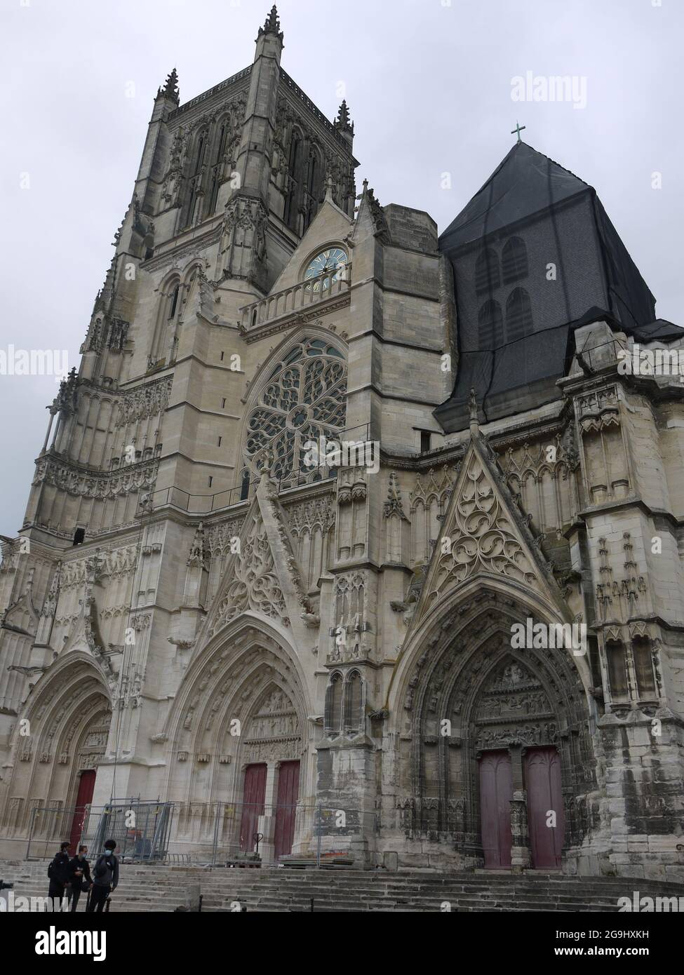 The gothic cathedral of Meaux, in France Stock Photo
