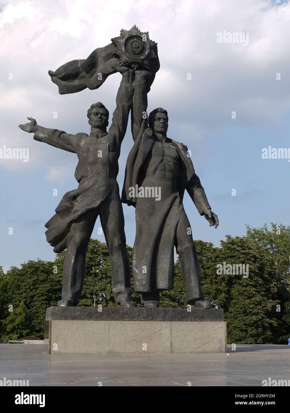 Sovietic monument in Kyiv city center Stock Photo