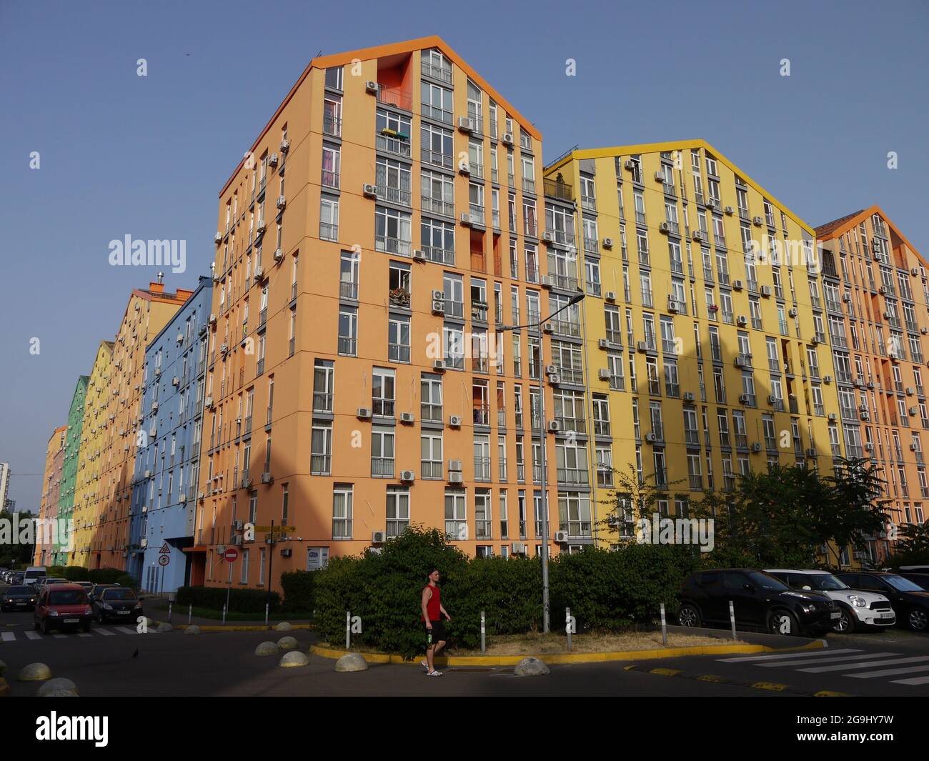 Colorful Apartment Buildings Of A Private Residence In Left Bank Of 