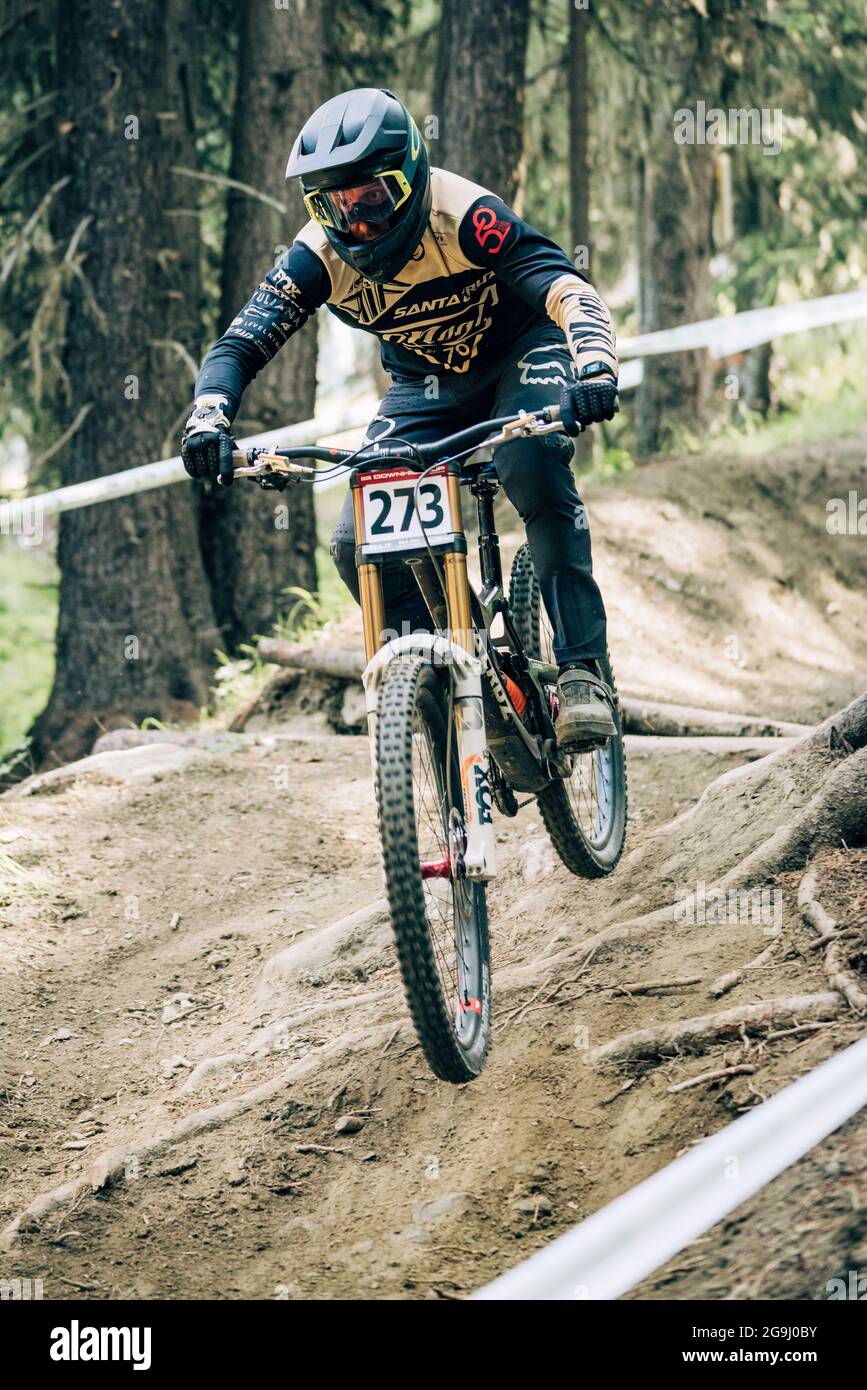 HEITMANN Sven during the iXS European Downhill Cup, Mountain Bike cycling  event on July 25, 2021 in Pila, Italy - Photo Olly Bowman / DPPI Stock  Photo - Alamy