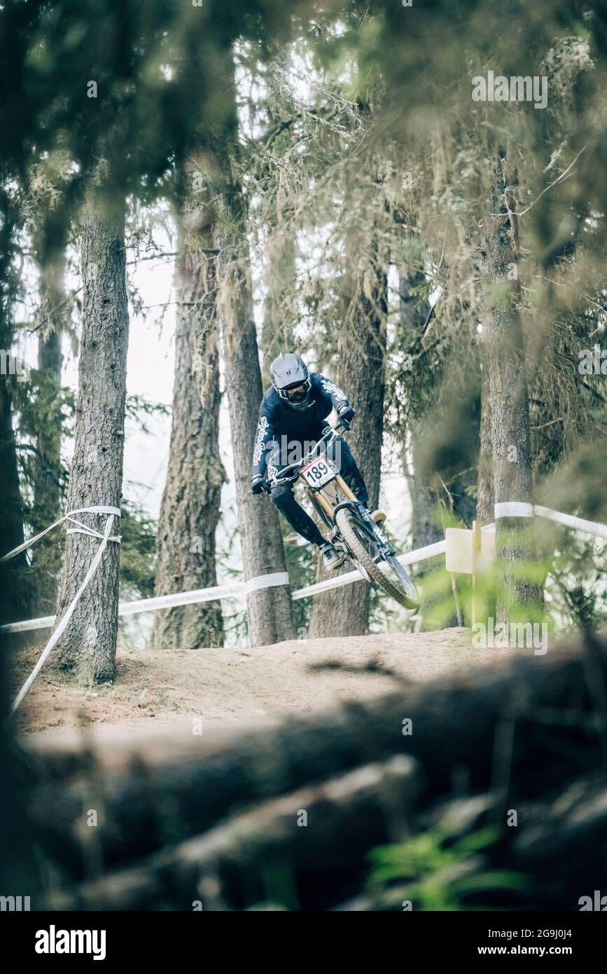 MICHA Jakob during the iXS European Downhill Cup, Mountain Bike cycling event on July 25, 2021 in Pila, Italy - Photo Olly Bowman / DPPI Stock Photo