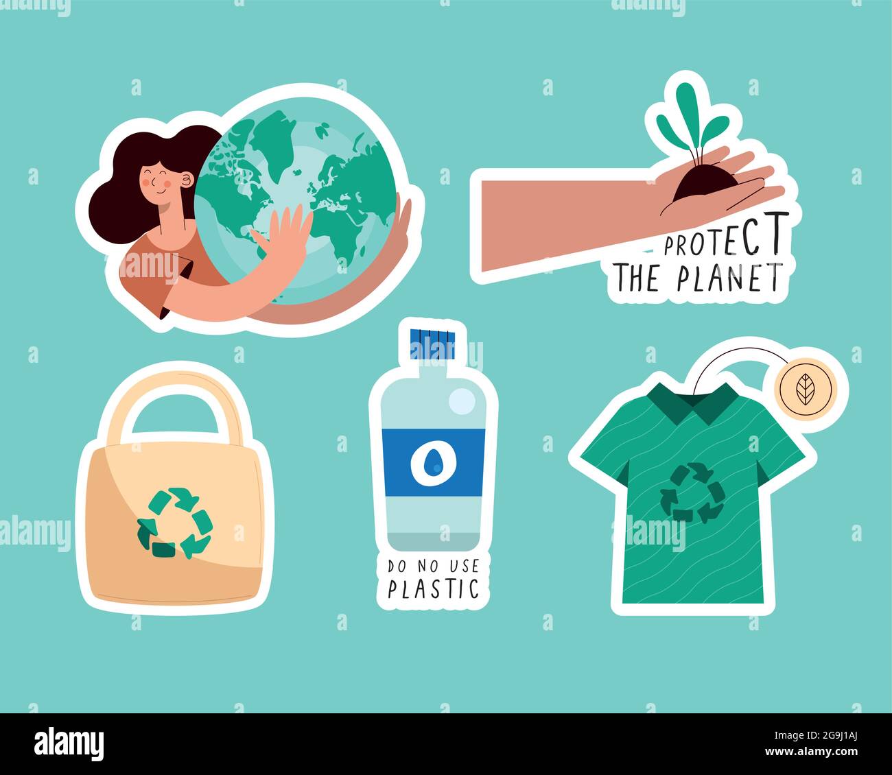 five green lifestyle set icons Stock Vector Image & Art - Alamy