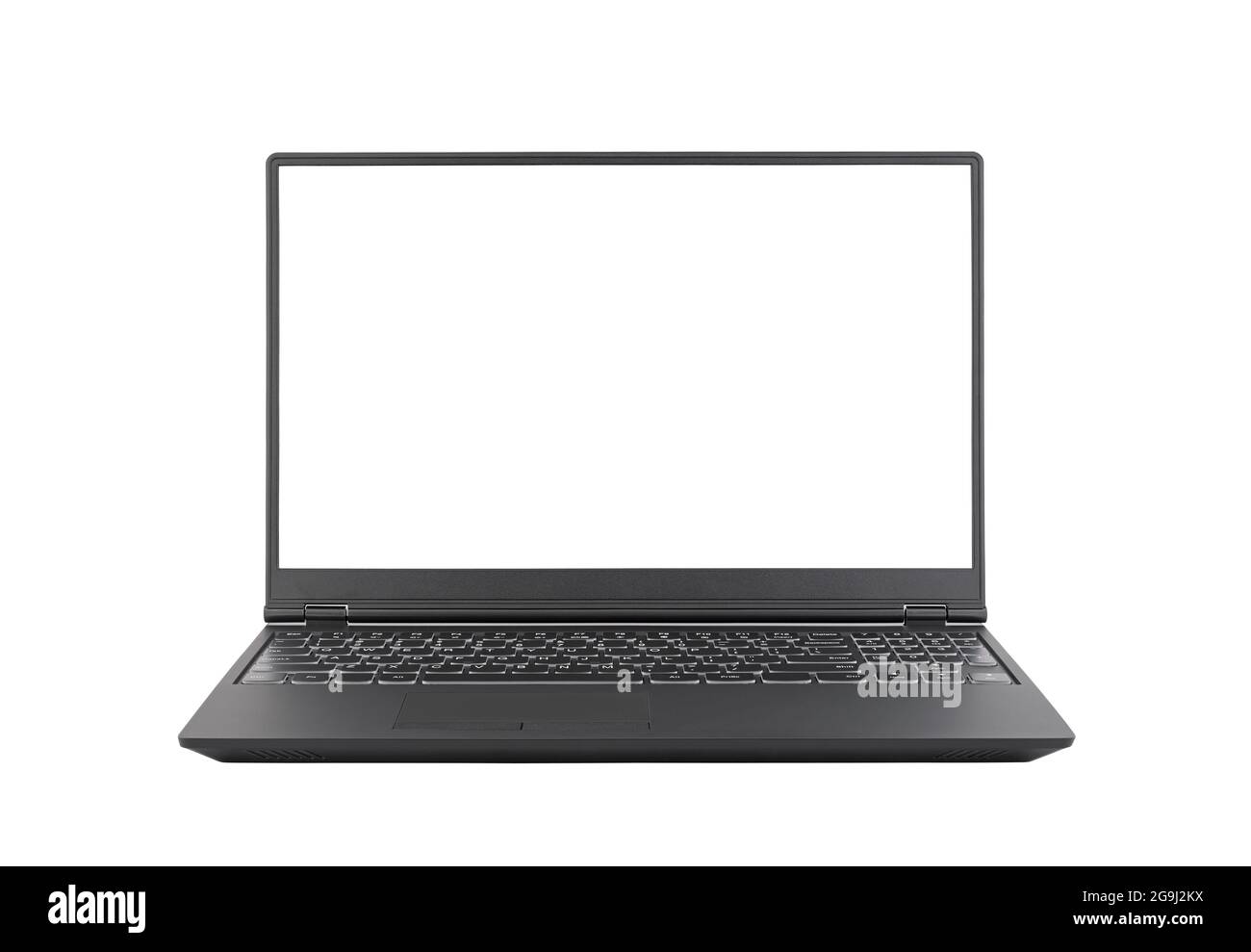 Laptop isolated on white with clipping path Stock Photo