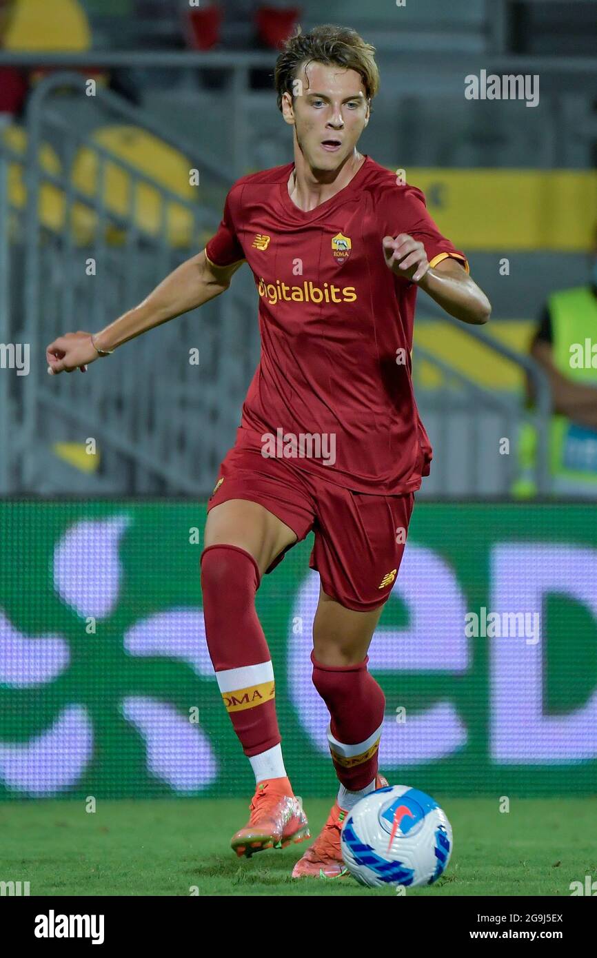 Frosinone, Italy. 25th July, 2021. Riccardo Ciervo of AS Roma in action during the pre season friendly football match between AS Roma and Debrecen at Benito Stirpe stadium in Frosinone (Italy), July 25th, 2021. Photo Andrea Staccioli/Insidefoto Credit: insidefoto srl/Alamy Live News Stock Photo