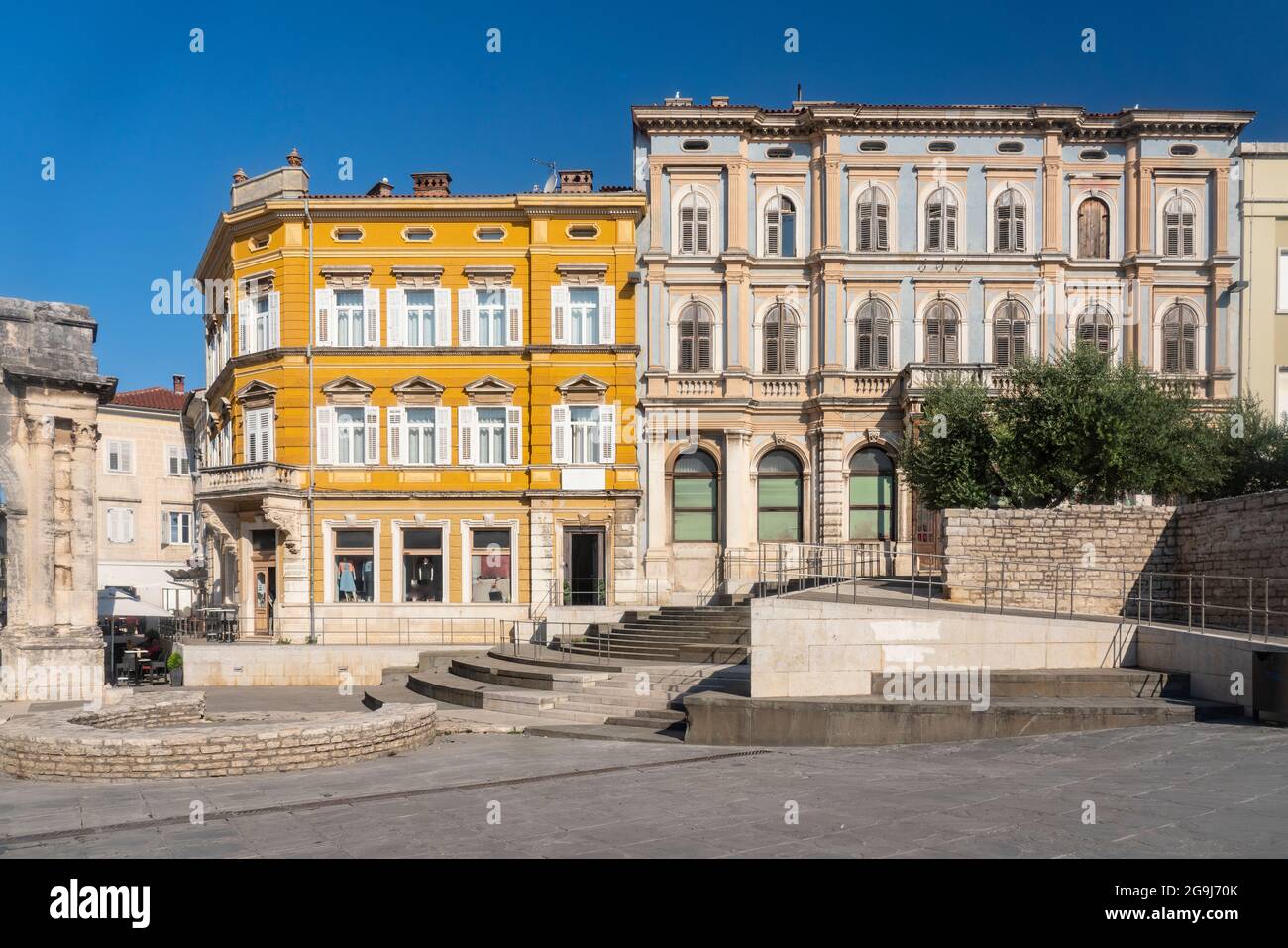 Croatia, Istria, Pula, Portarata Square in old town Stock Photo