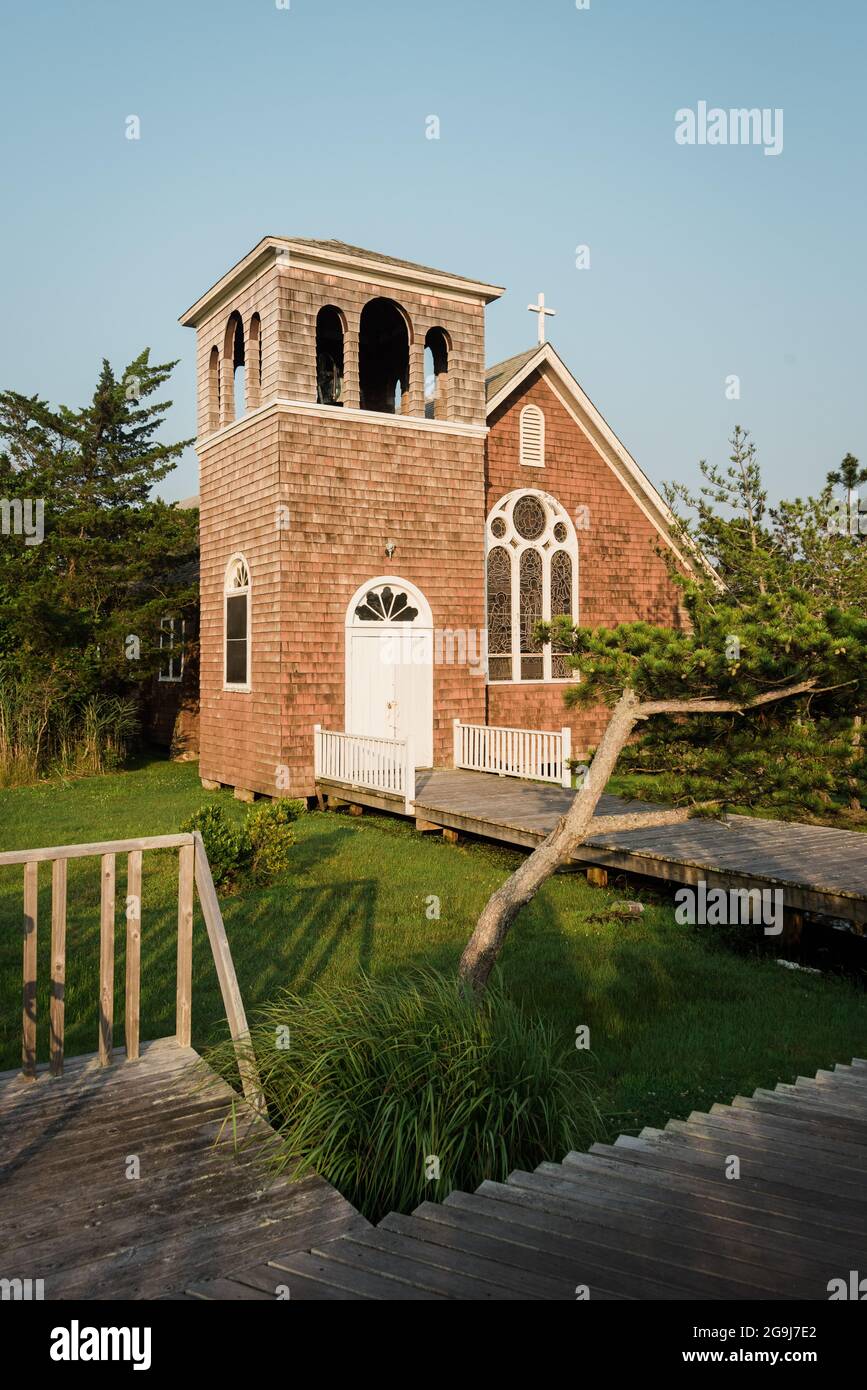 St. Andrews By The Sea church, in Saltaire, Fire Island, New York Stock