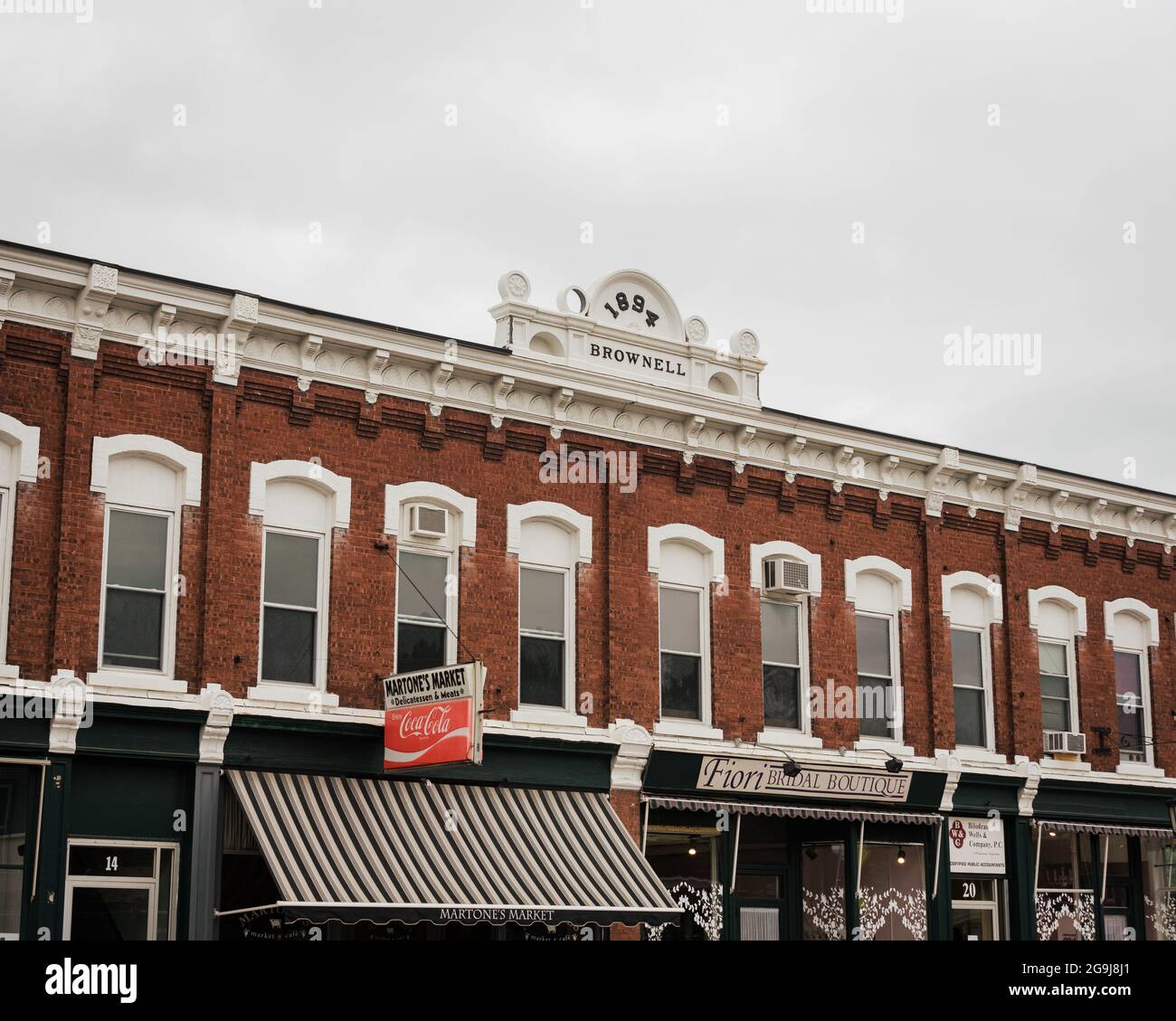 Brick buildings in downtown Essex Junction, Vermont Stock Photo Alamy