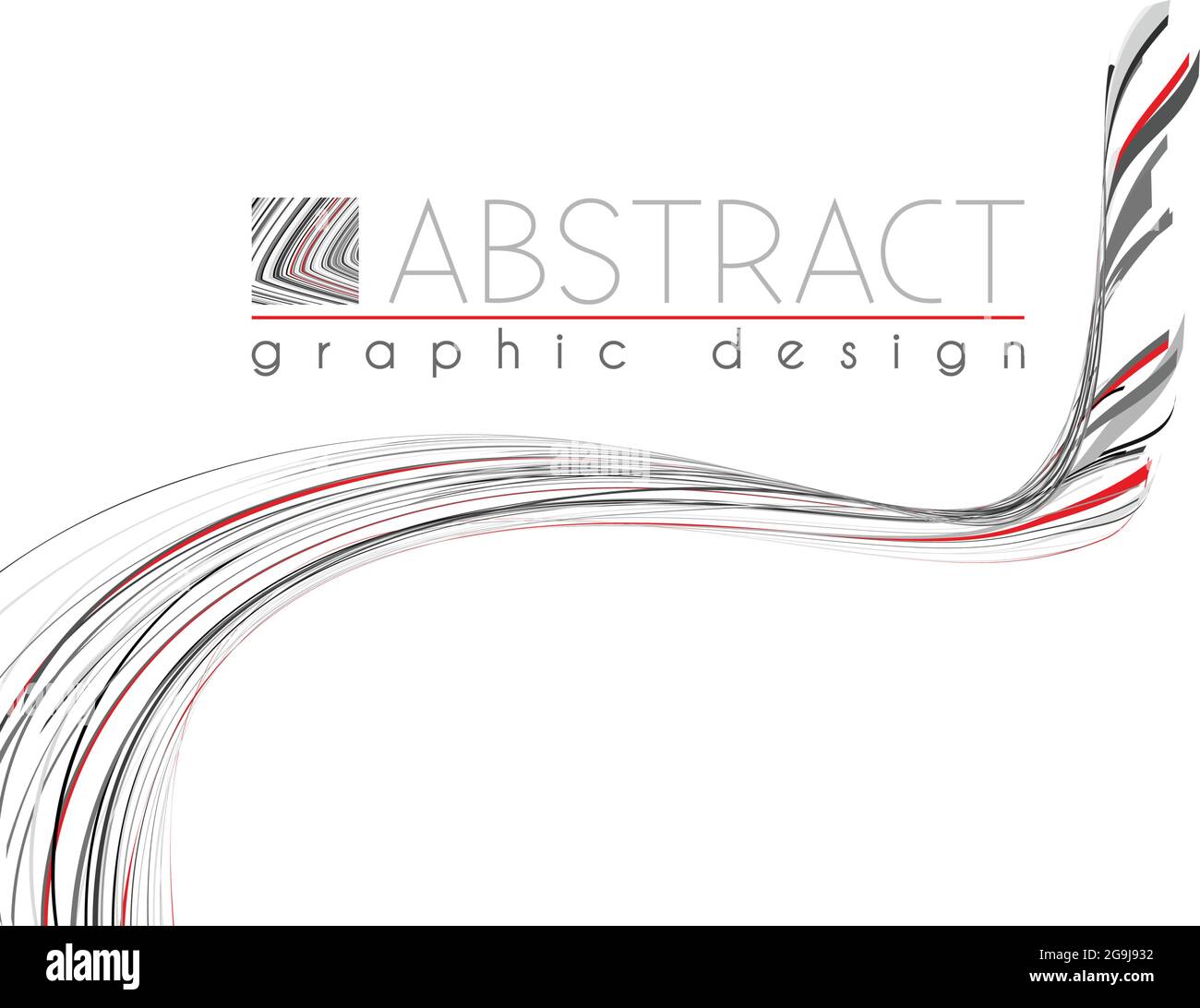 Idea. Abstract template of page with black, red and gray strips. Vector graphic design layout Stock Vector