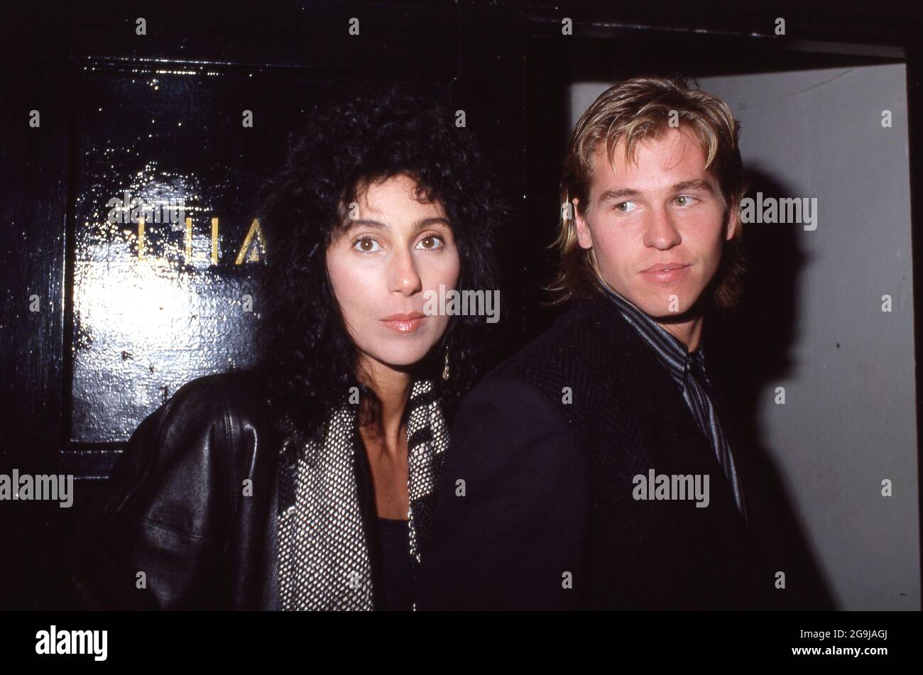 Cher and Val Kilmer at a Bette Midler Video Party on January 9, 1984. Credit: Ralph Dominguez/MediaPunch Stock Photo