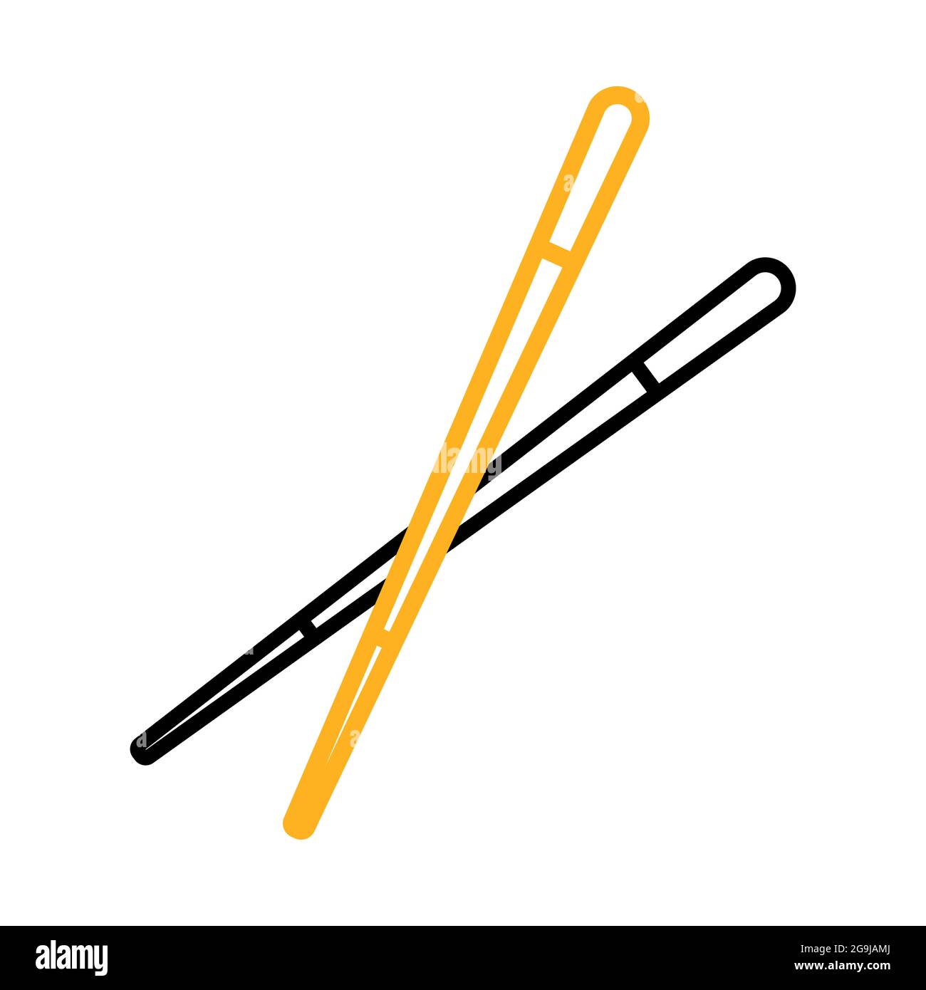 Palillos Chinos, Chop Sticks Vector Icono. Aparato De Cocina