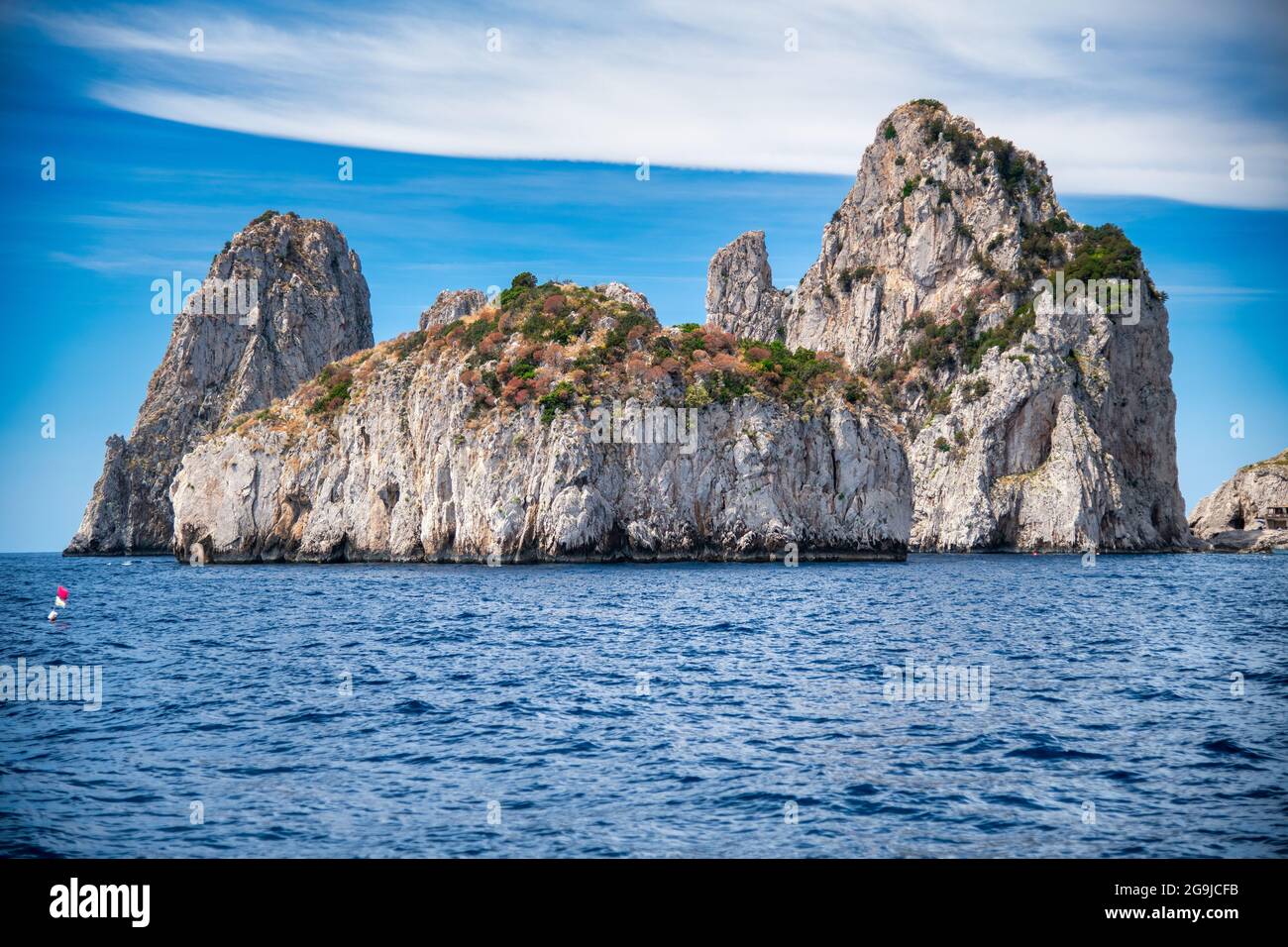 Beautiful coastline and mountains of Capri, Italy Stock Photo