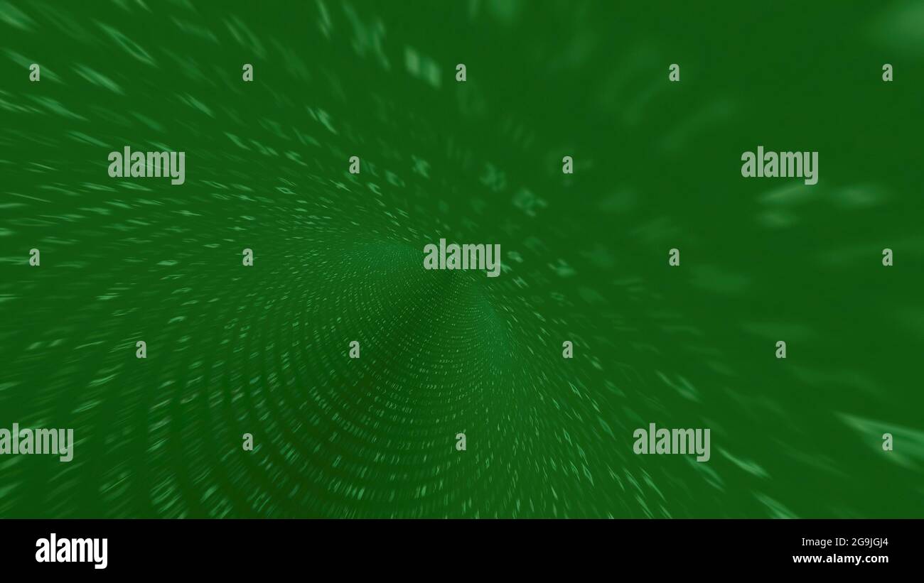 Driving through the binary data tunnel Stock Photo