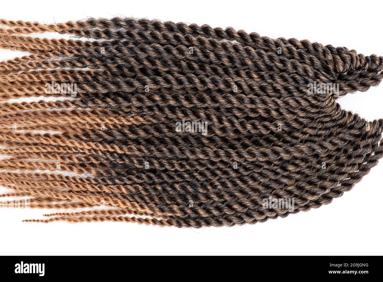 Texture of brown hair extension braids Stock Photo Alamy