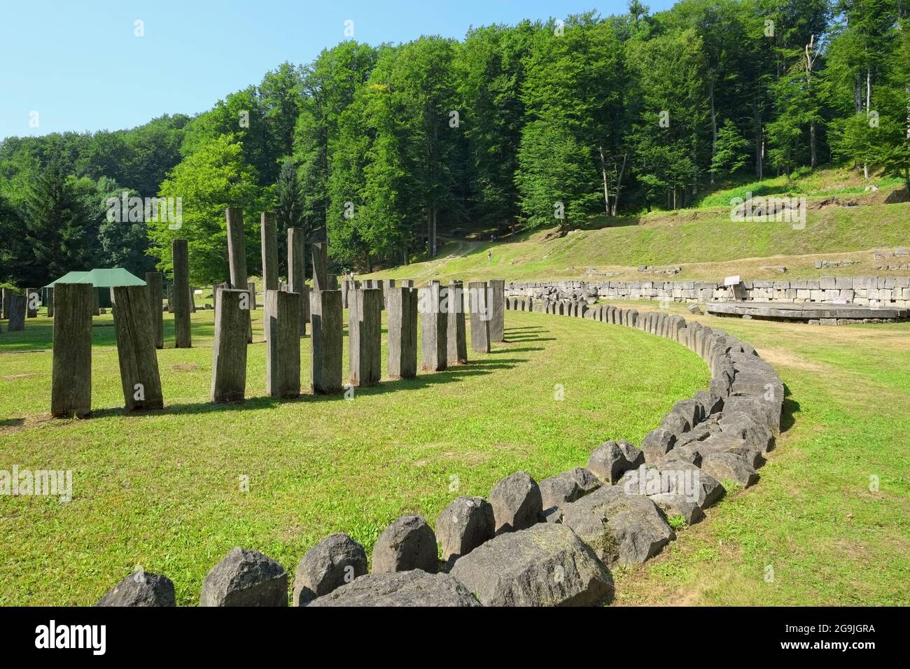 Sarmizegetusa Regia the dacian Stonehenge, Romania Stock Photo