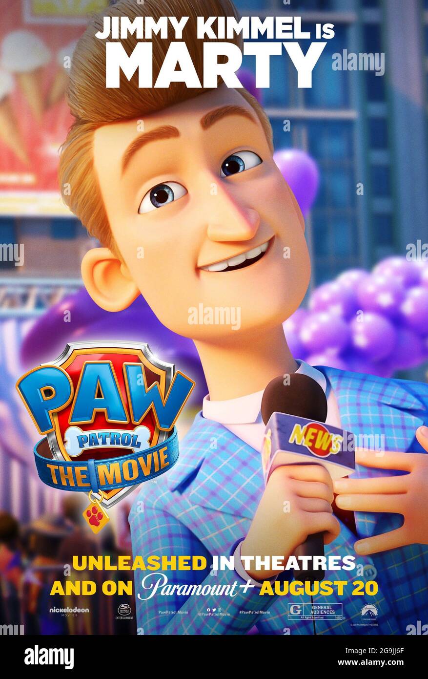 PAW PATROL: THE MOVIE, US character poster, Zuma (voice: Shayle Simons),  2021. © Paramount Pictures / Courtesy Everett Collection Stock Photo - Alamy