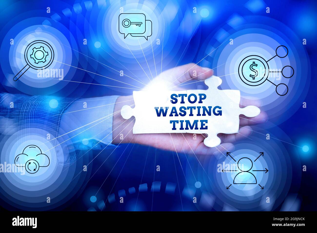 Writing displaying text Stop Wasting Time. Business idea Organizing(04)