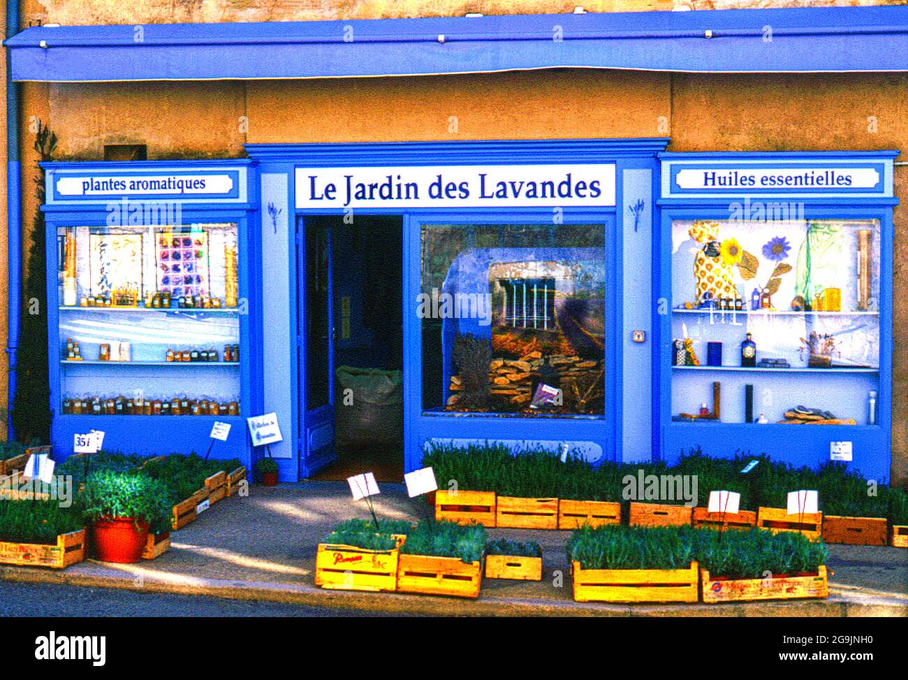 Le Jarden des Lavandes (The Garden of Lavender) in the town of Sault in the region of Provence-Alpes-Côte d'Azur, France Stock Photo