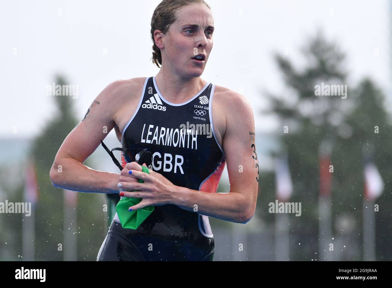 Tokyo, Japan. Credit: Matsuo. 27th July, 2021. Jessica Learmonth (GBR) Triathlon : Women's Final during the Tokyo 2020 Olympic Games at the Odaiba Marine Park in Tokyo, Japan. Credit: Matsuo .K/AFLO SPORT/Alamy Live News Stock Photo