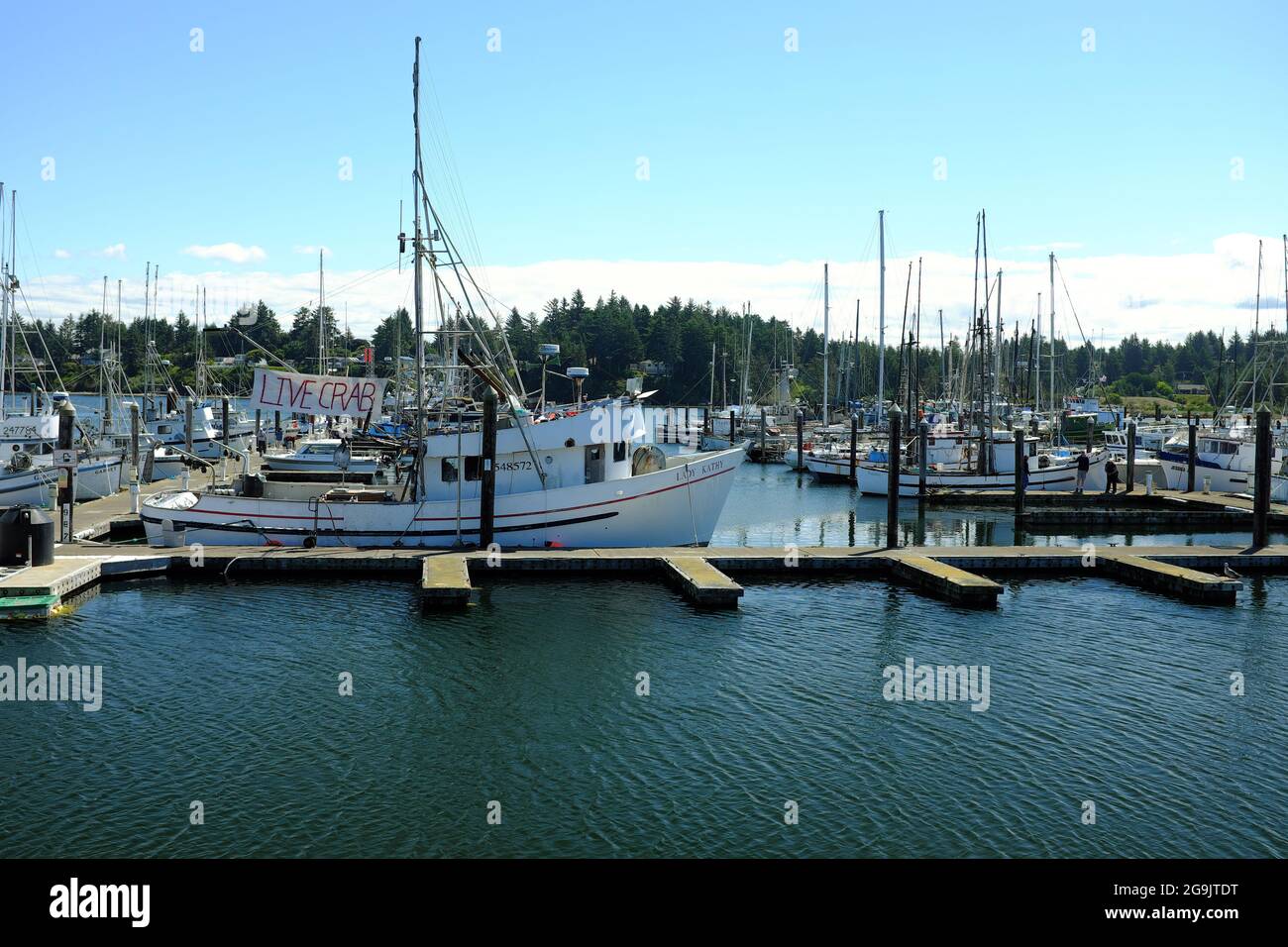 Fishing boats in the Charleston Marina Complex in Charleston, Oregon. Stock Photo