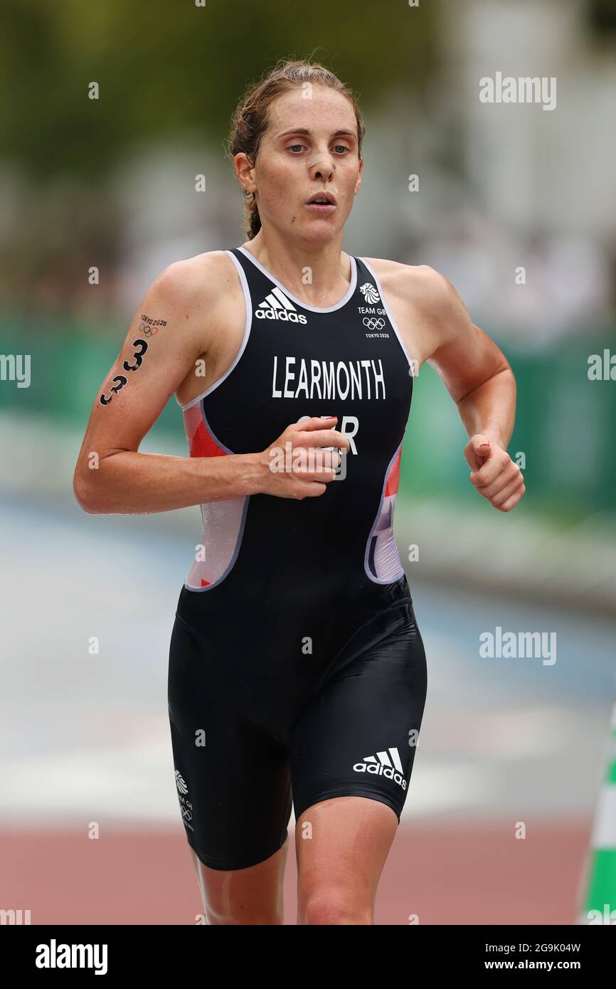 Tokyo, Japan. 27th July, 2021. Jessica Learmonth (GBR) Triathlon : Women's Final during the Tokyo 2020 Olympic Games at the Odaiba Marine Park in Tokyo, Japan . Credit: Yohei Osada/AFLO SPORT/Alamy Live News Stock Photo
