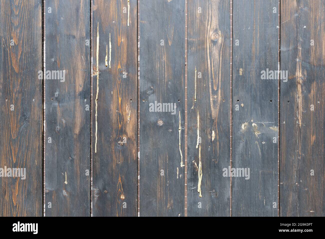 Shabby wood surface background. Brown vertical planks texture Stock Photo