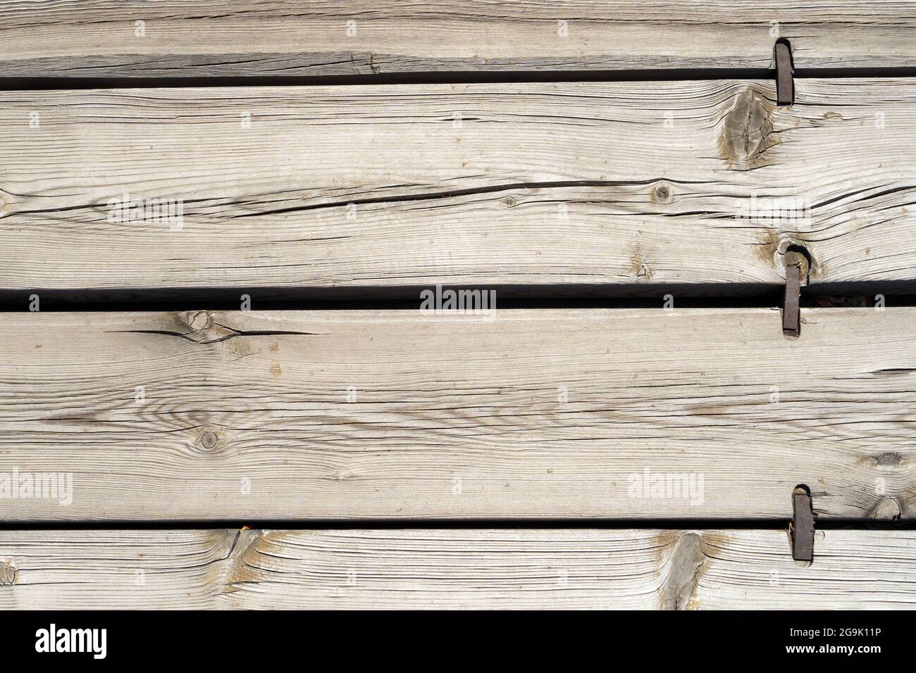 Shabby wood surface background. Brown horizontal planks texture Stock Photo