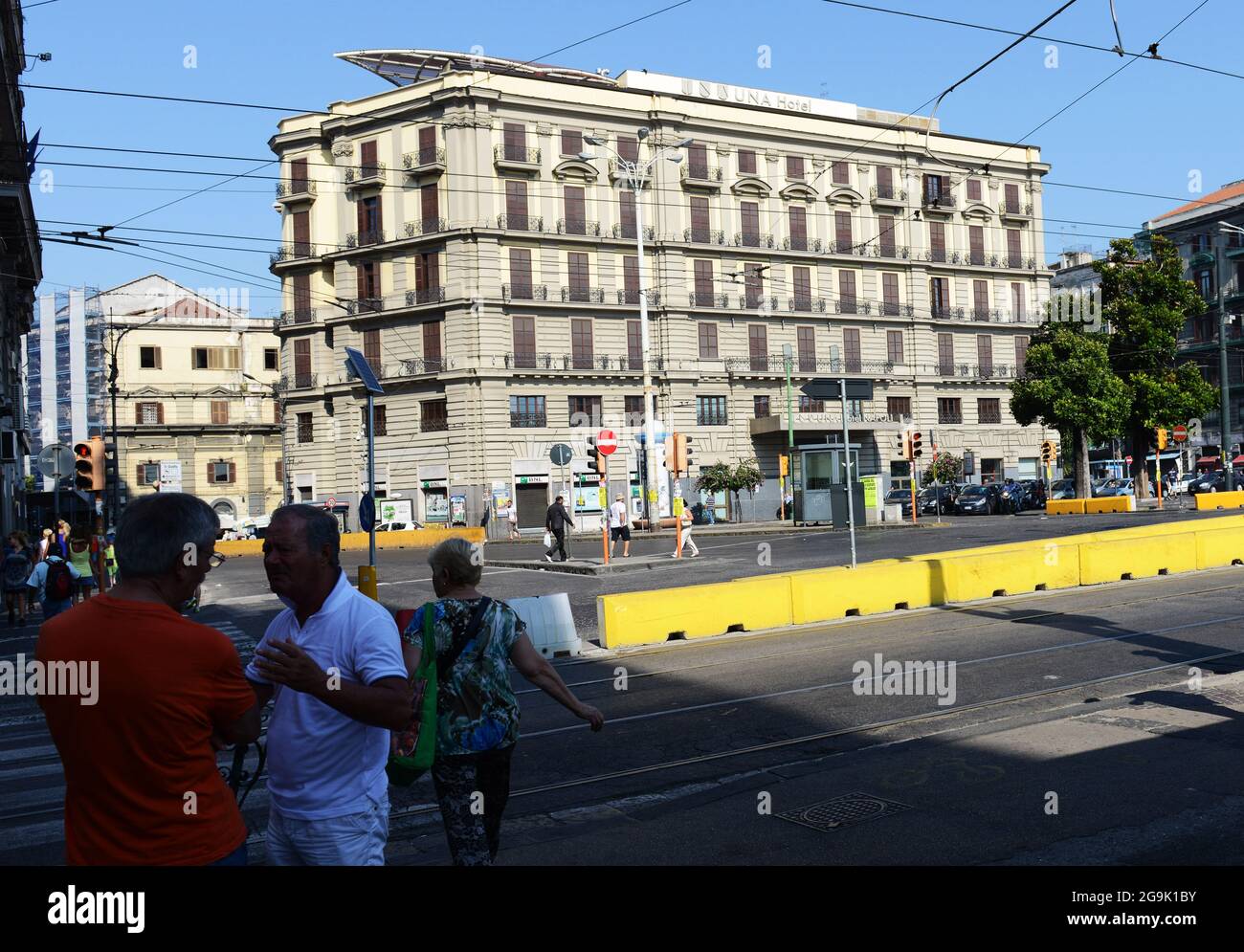 UNA hotel on corso Giuseppe Garibaldi in Naples, Italy. Stock Photo