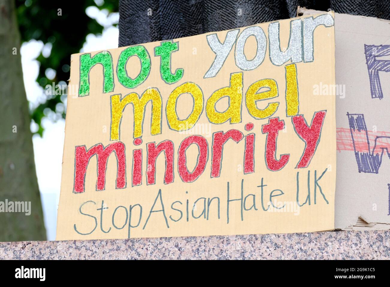 Activists at a Stop Asian Hate rally in London spoke of casual racism and  physical assaults during the Covid pandemic Stock Photo - Alamy