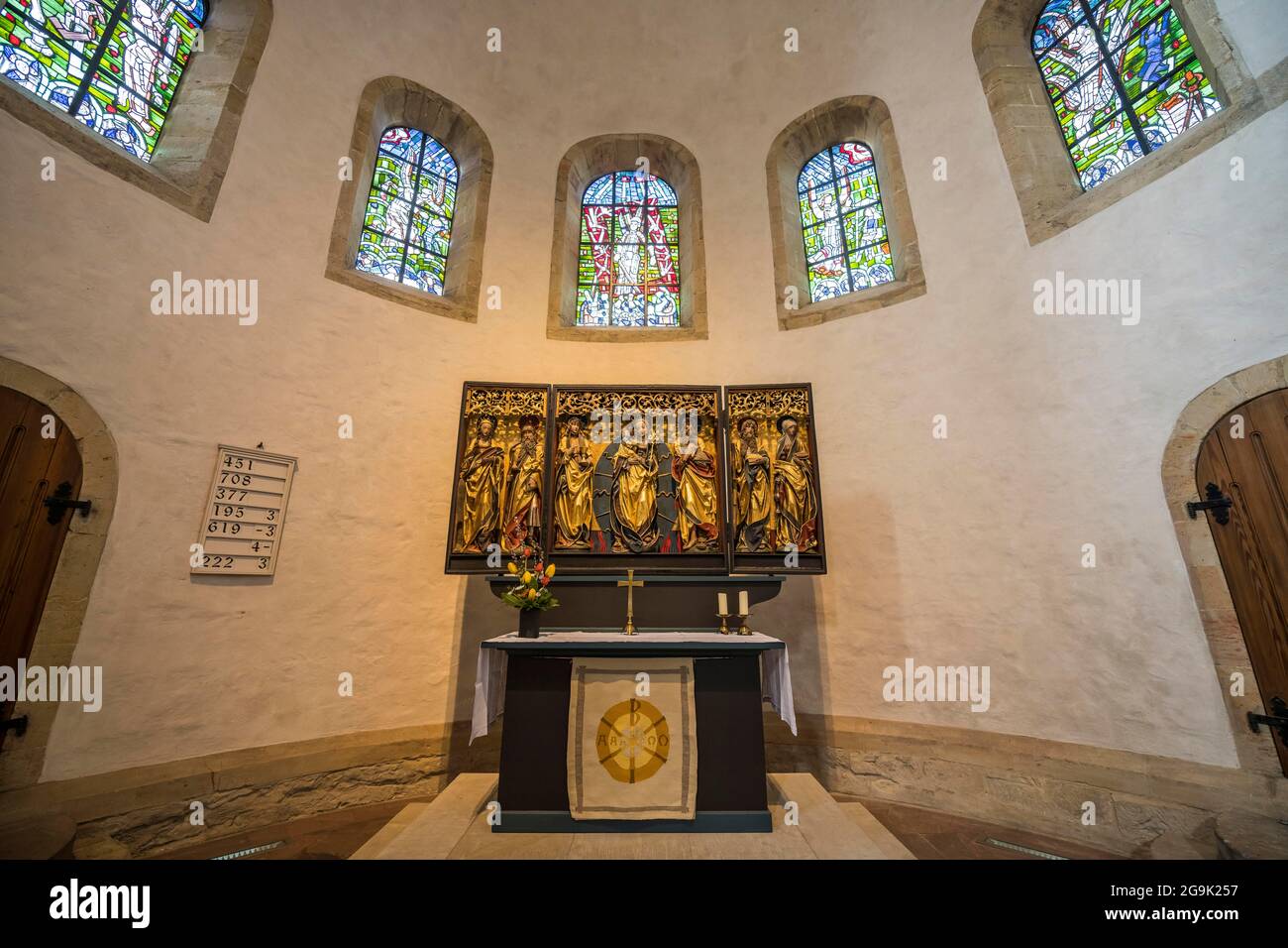 Interior of St. Michael's Church, Unesco world heritage site Hildesheim ...