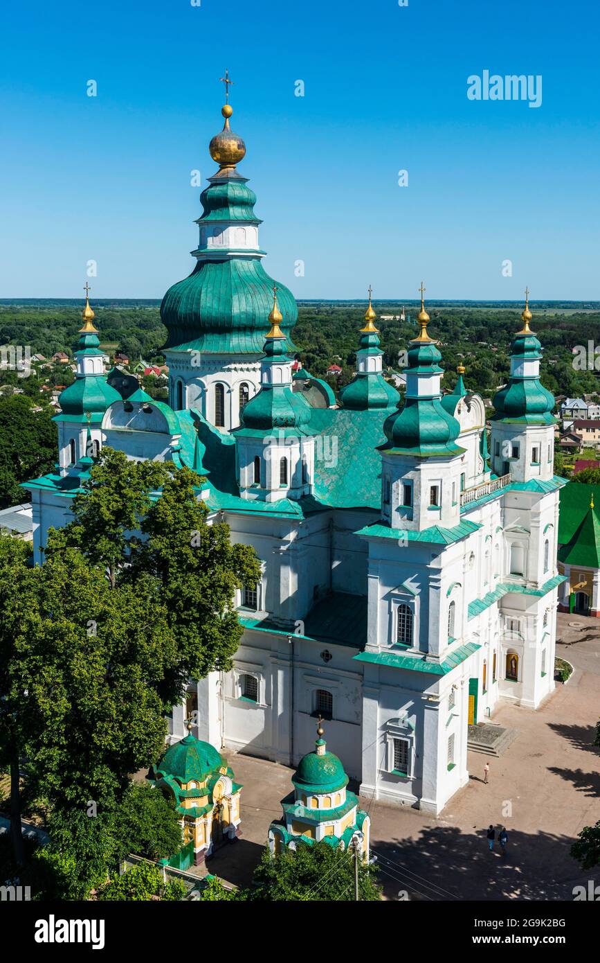 Overlook over the Trinity Monastery, Chernihiv, Ukraine Stock Photo