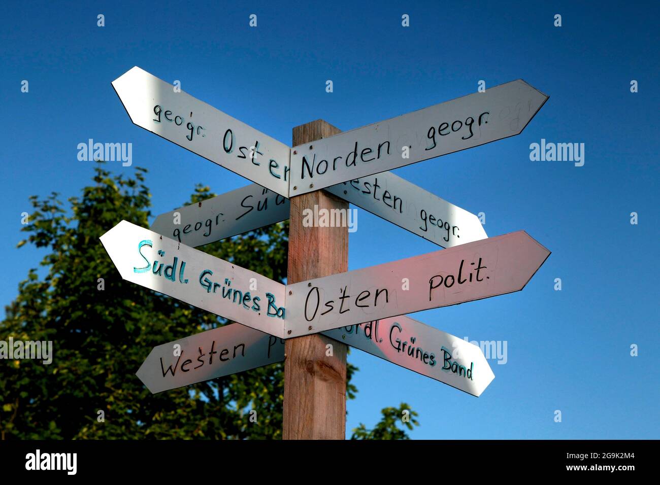 German Unity Sculpture Park at the former Henneberg-Eussenhausen border ...