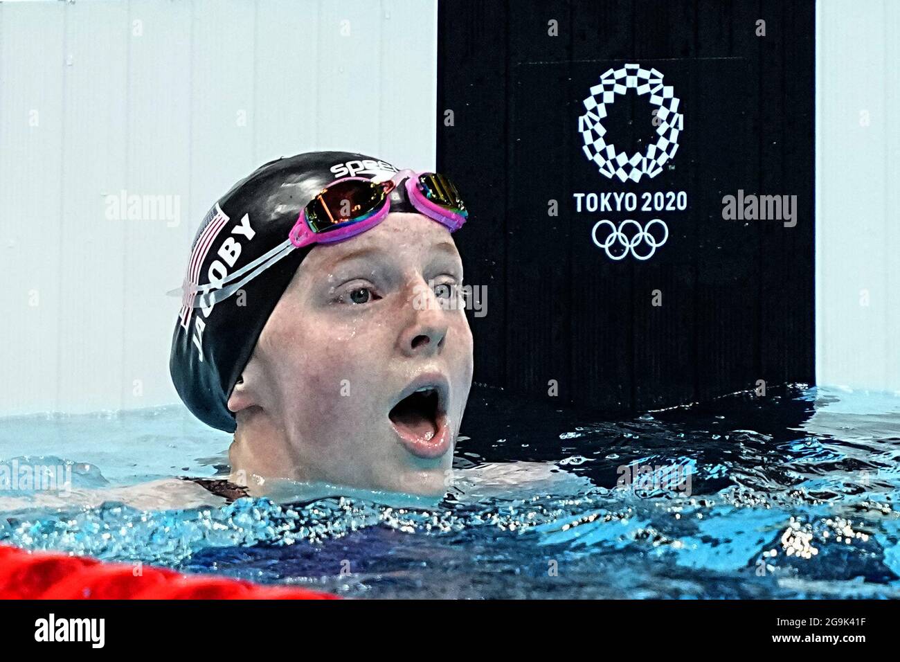 Tokio, Japan. 27th July, 2021. Swimming Olympics, women, 100m breaststroke, final at Tokyo