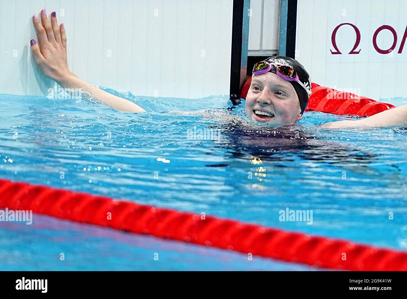 Tokio, Japan. 27th July, 2021. Swimming Olympics, women, 100m breaststroke, final at Tokyo