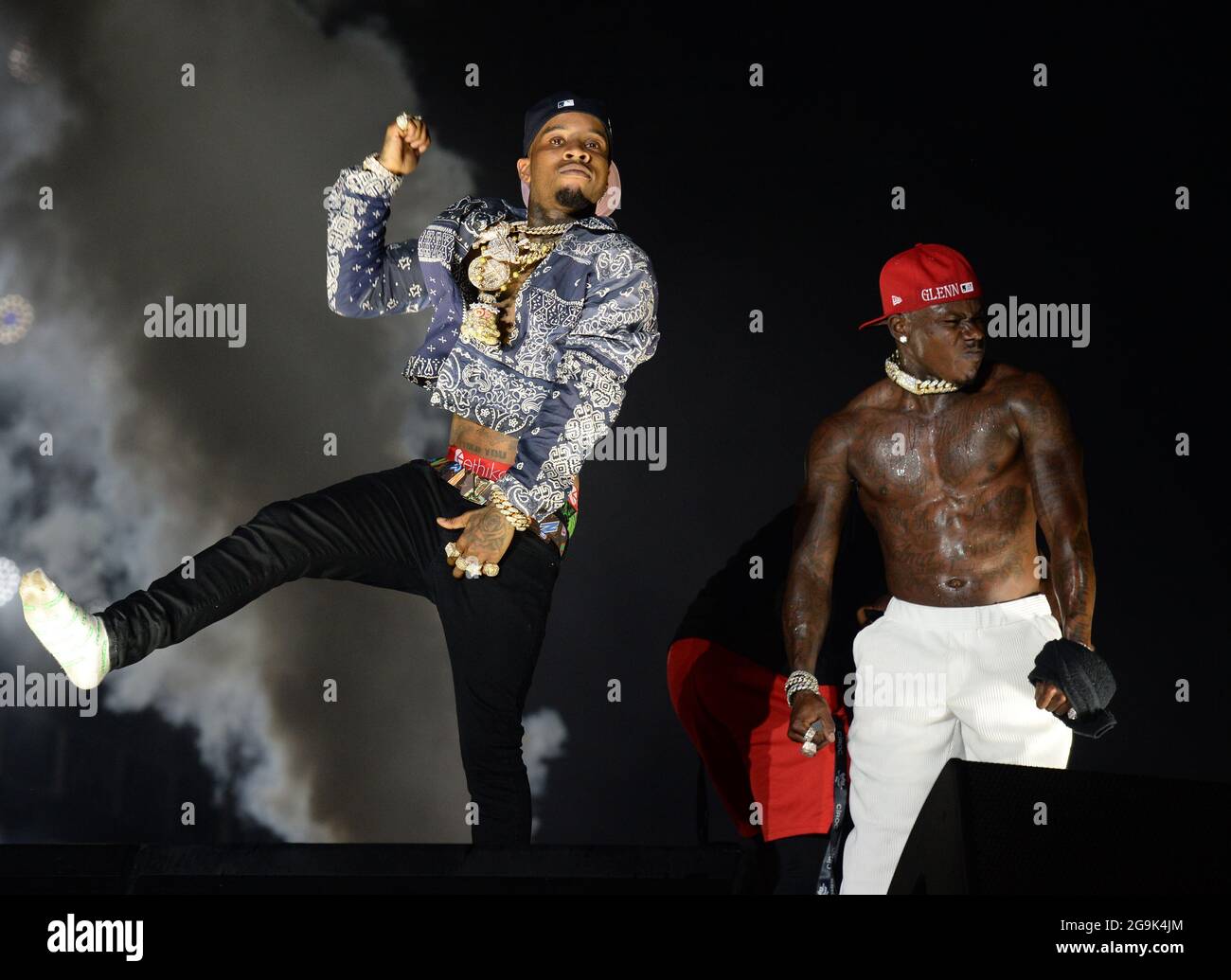 Miami Gardens, FL, USA. 25th July, 2021. Tory Lanez and Da Baby perform